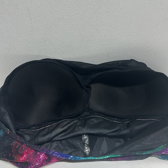 Torrid One 1 Piece Swim Suit High Neck Galaxy Stars Print Black Plus Size 4X - Picture 12 of 12